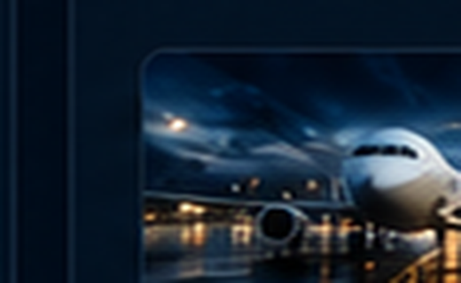 Aircraft on an airport apron at night
